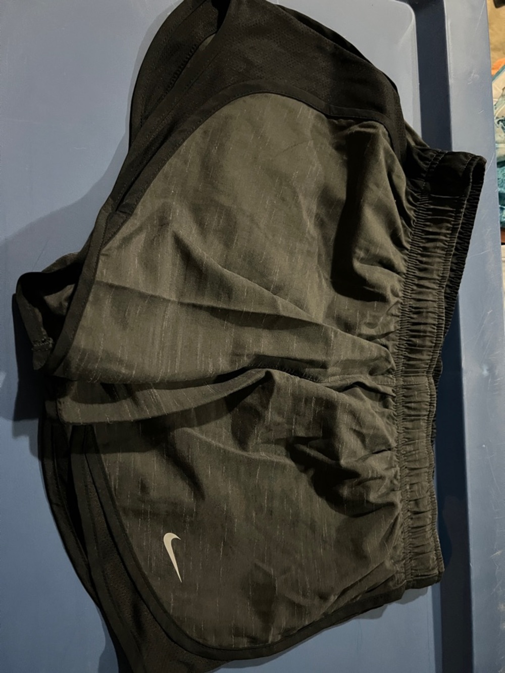 Nike Black Athletic Shorts with White Swoosh